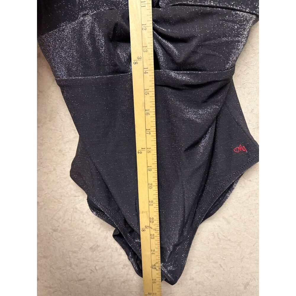 Robert Graham Swimsuit One Piece Women's Size 8 Black Metallic Sleek Designer - Picture 8 of 12